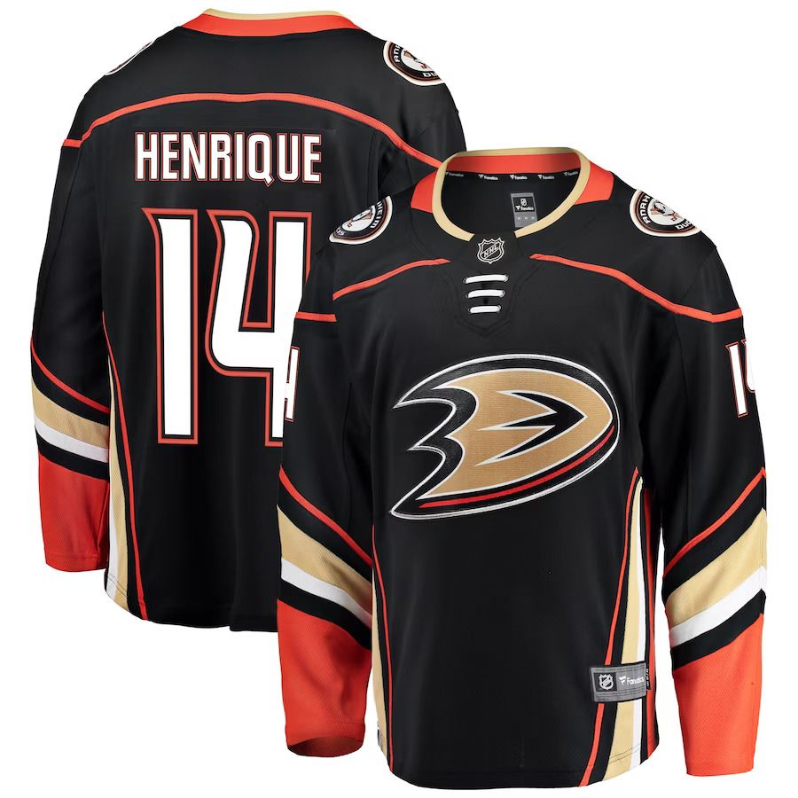 Men Anaheim Ducks #14 Adam Henrique Fanatics Branded Black Breakaway Player NHL Jersey->anaheim ducks->NHL Jersey